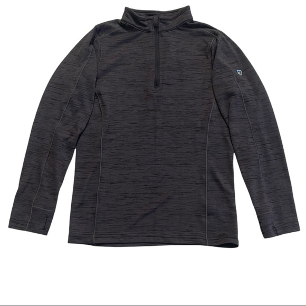 KUHL Pullover Quarter Zip Long Sleeve Lightweight Fitted Top With Thumbholes